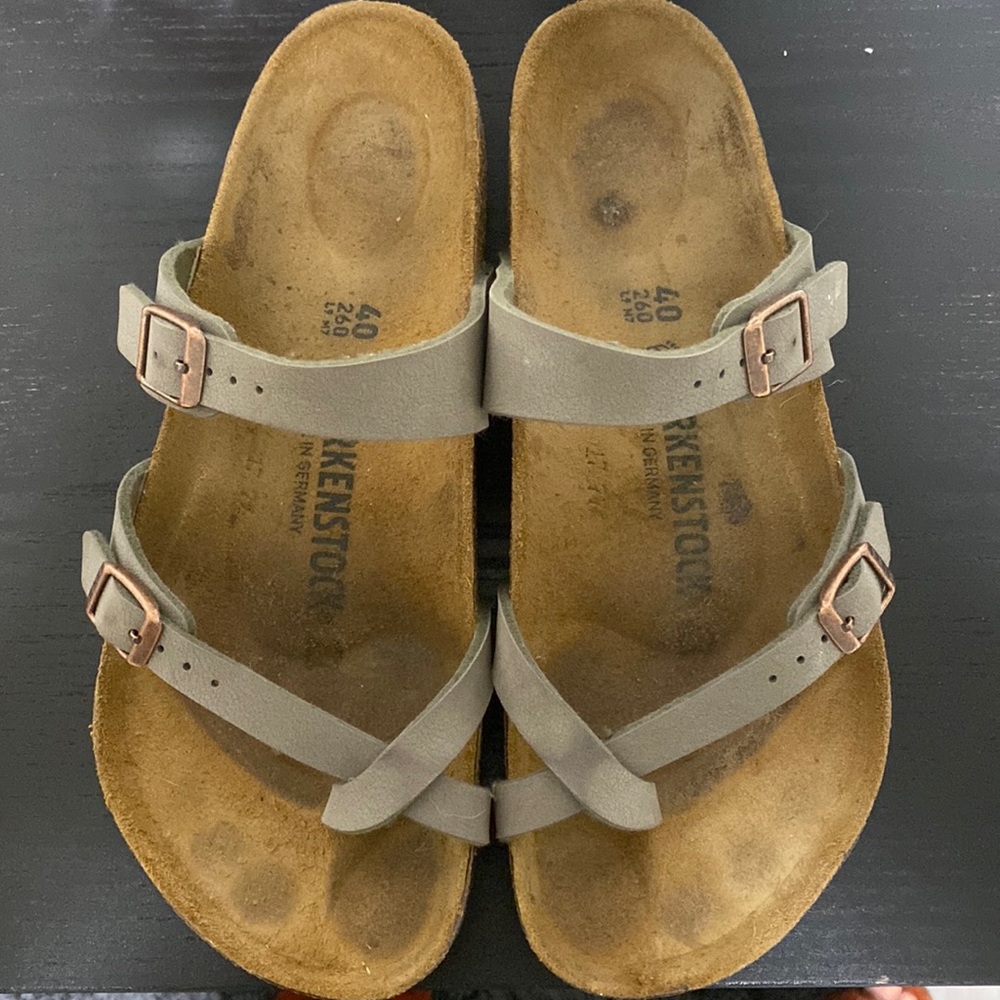 REPOSH! Stone Birkenstock Mayarí sandals. NOT LEATHER.
